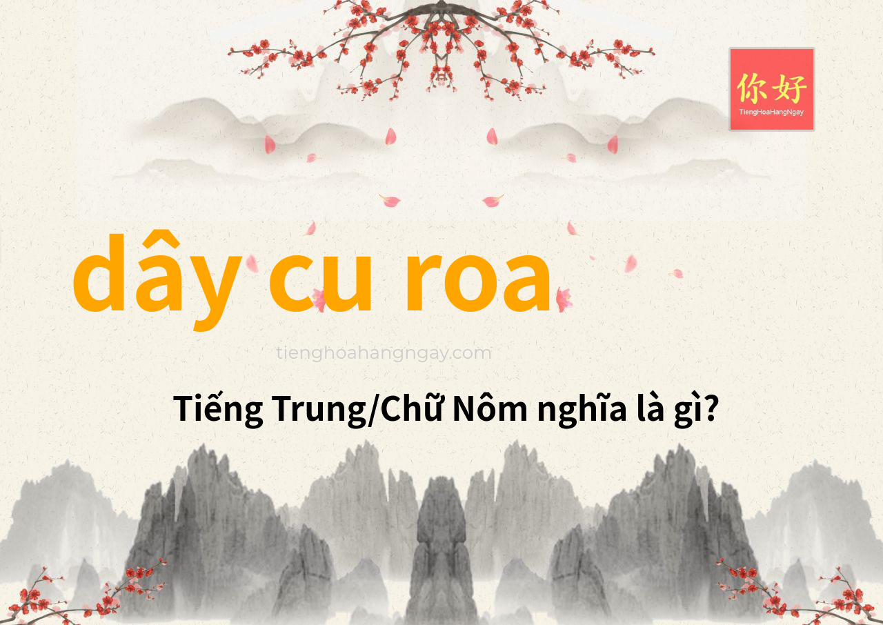 dây cu roa tiếng Trung là gì?